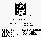 NFL Football screenshot 3 for GameBoy